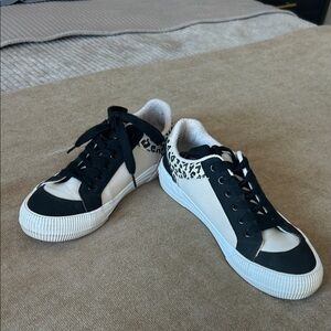 Rocket Dog Black and White Leopard Sneakers